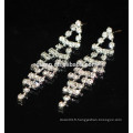 Nouvelle mode Promotion Elegant Silver Hanging Crystal Stud Earrings